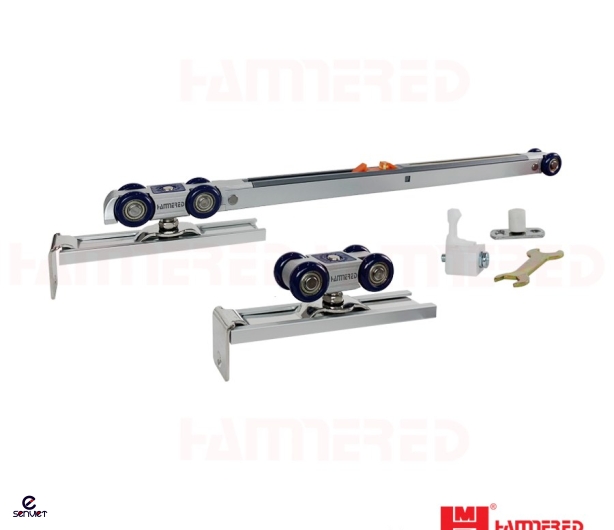 BỘ BÁNH XE LÙA CỬA 4 BÁNH GIẢM CHẤN 1 CHIỀU HMR 824-1