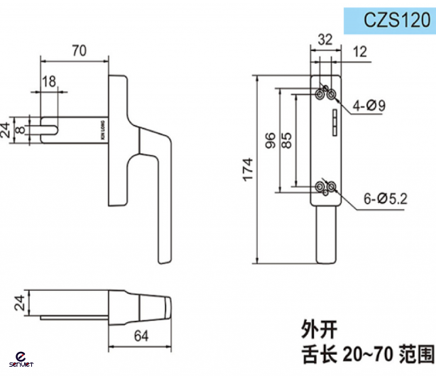 TAY NẮM CZS120