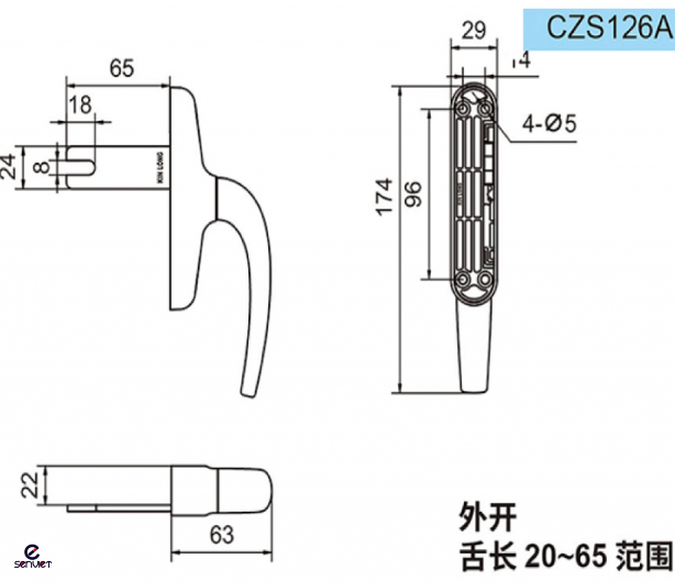 TAY NẮM CZS126A