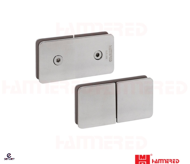 KẸP KÍNH 180° ĐÚC INOX BÓNG HMR 626.180PSS