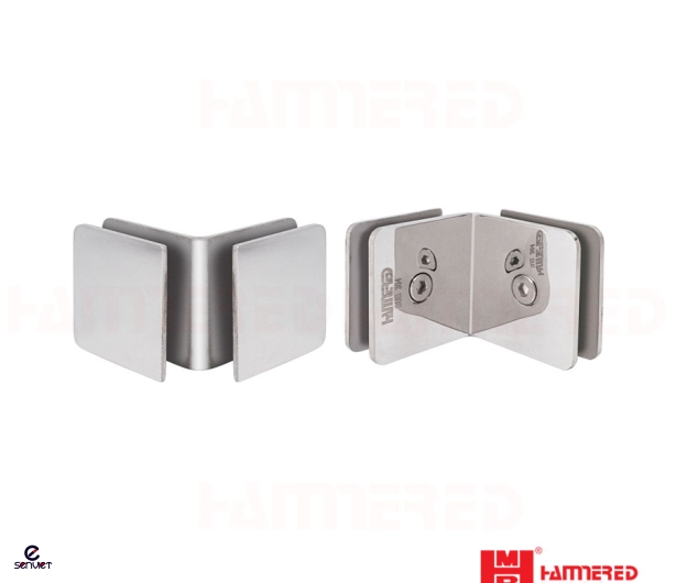 KẸP KÍNH 90° VUÔNG INOX BÓNG HMR 643.90PSS